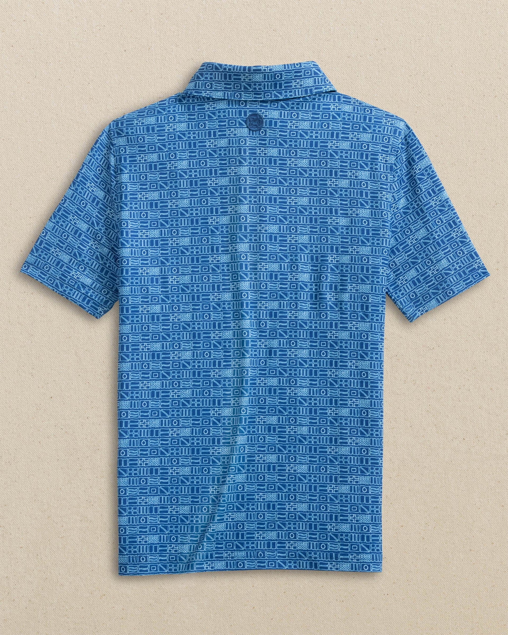 Boys Driver Nautical Flags Printed Performance Polo